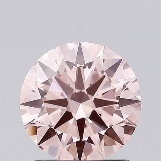Lab-Grown Round Diamond - 1.17 Carats, Fancy Intense Pink Color, VVS2 Clarity - Certified by IGI - Report Number: LG669458131