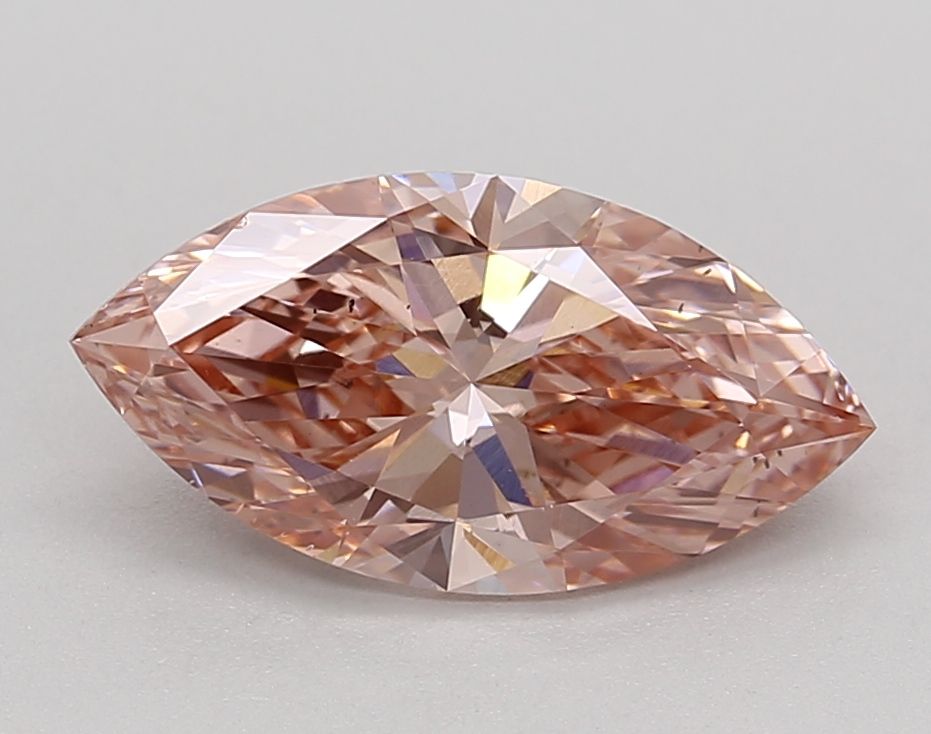 Lab-Grown Marquise Diamond - 1.78 Carats, Fancy Intense Pink Color, VS2 Clarity - Certified by IGI - Report Number: LG639406149