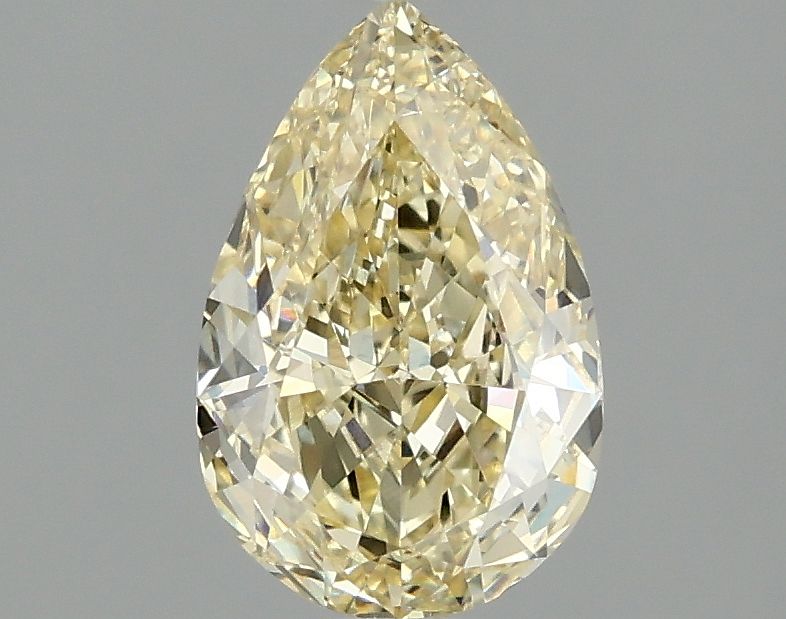 Lab-Grown Pear Diamond - 1.56 Carats, Fancy Intense Yellow Color, VVS2 Clarity - Certified by IGI - Report Number: LG669402914