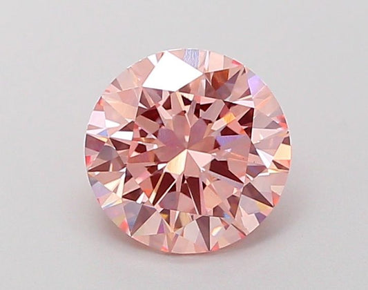 Lab-Grown Round Diamond - 1.59 Carats, Fancy Intense Pink Color, VS1 Clarity - Certified by IGI - Report Number: LG686507640