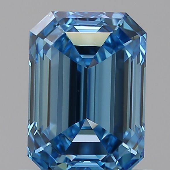 Lab-Grown Emerald Diamond - 0.86 Carats, Fancy Intense Blue Color, VVS2 Clarity - Certified by IGI - Report Number: LG582360105