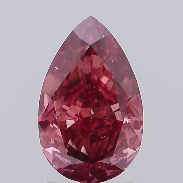 Lab-Grown Pear Diamond - 2.01 Carats, Fancy Deep Pink Color, VS2 Clarity - Certified by IGI - Report Number: LG646470919