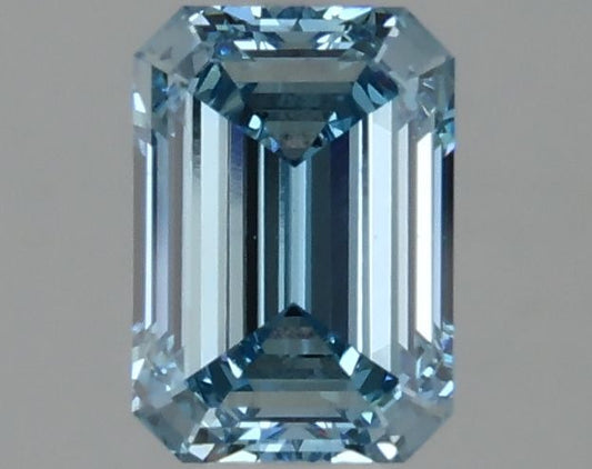 Lab-Grown Emerald Diamond - 1.16 Carats, Fancy Vivid Blue Color, VS1 Clarity - Certified by IGI - Report Number: LG632446640