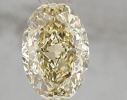 Lab-Grown Oval Diamond - 1.06 Carats, Fancy Intense Gray Yellow Color, VVS2 Clarity - Certified by IGI - Report Number: LG671493207