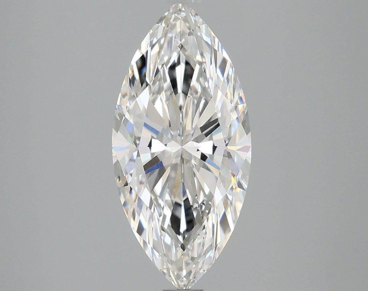Lab-Grown Marquise Diamond - 2.56 Carats, E Color, VVS2 Clarity - Certified by IGI - Report Number: LG665459372