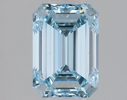 Lab-Grown Emerald Diamond - 1.59 Carats, Fancy Intense Blue Color, VVS2 Clarity - Certified by IGI - Report Number: LG680534602