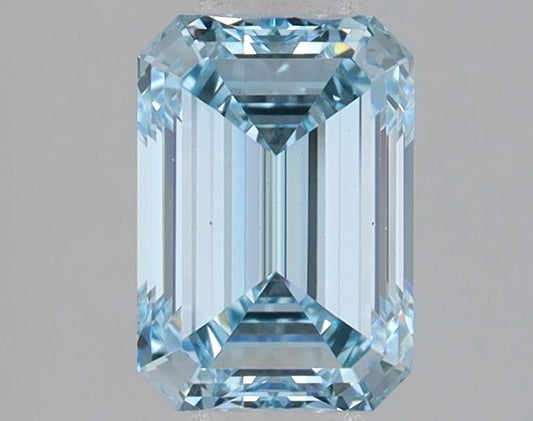 Lab-Grown Emerald Diamond - 1.59 Carats, Fancy Intense Blue Color, VVS2 Clarity - Certified by IGI - Report Number: LG680534602