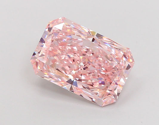 Lab-Grown Radiant Diamond - 4.77 Carats, Fancy Intense Pink Color, VVS2 Clarity - Certified by IGI - Report Number: LG660445870