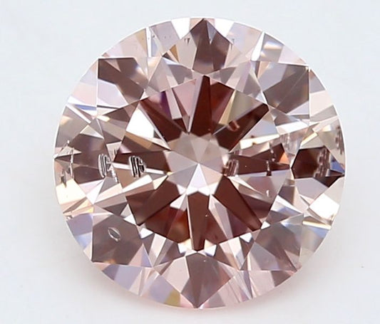 Lab-Grown Round Diamond - 1.01 Carats, Fancy Intense Pink Color, SI2 Clarity - Certified by IGI - Report Number: LG662477750
