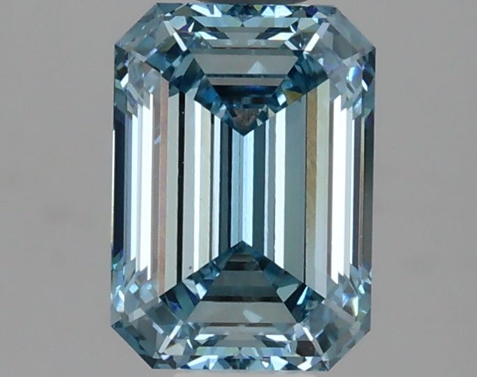 Lab-Grown Emerald Diamond - 1.49 Carats, Fancy Vivid Blue Color, VVS2 Clarity - Certified by IGI - Report Number: LG629497905