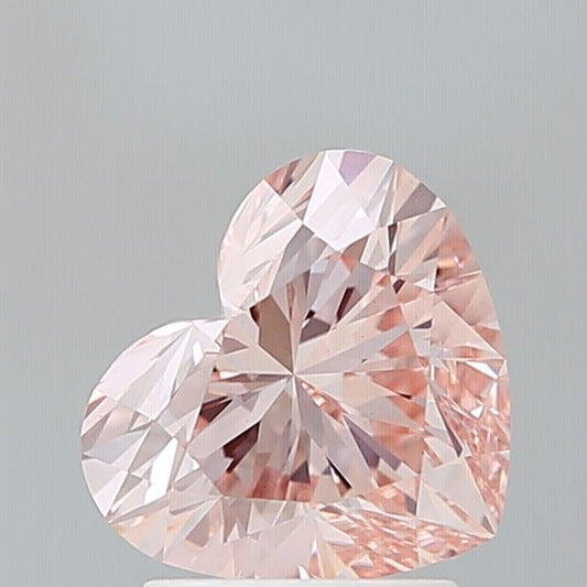 Lab-Grown Heart Diamond - 2.01 Carats, Fancy Intense Pink Color, VS1 Clarity - Certified by IGI - Report Number: LG662424214