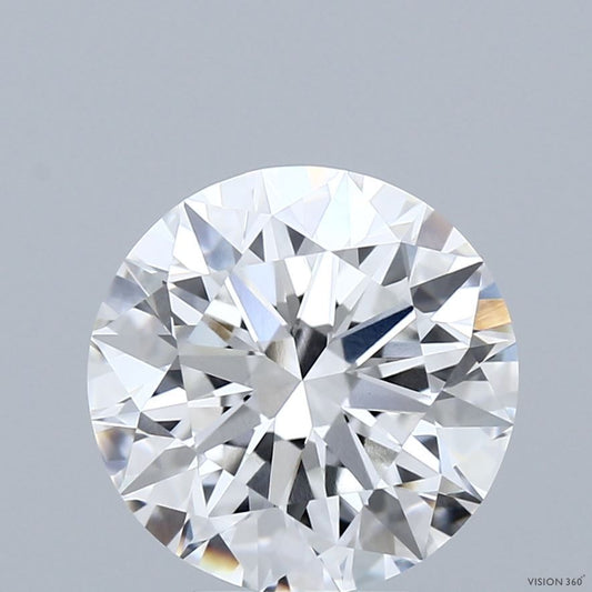 Lab-Grown Round Diamond - 4.0 Carats, E Color, VVS2 Clarity - Certified by IGI - Report Number: LG702555388
