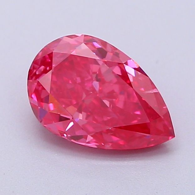 Lab-Grown Pear Diamond - 1.04 Carats, Fancy Vivid Pink Color, SI2 Clarity - Certified by IGI - Report Number: LG640464281