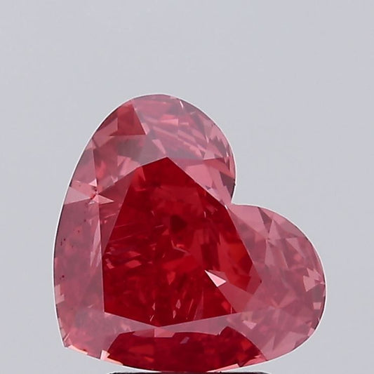 Lab-Grown Heart Diamond - 3.0 Carats, Fancy Vivid Pink Color, VS1 Clarity - Certified by IGI - Report Number: LG647492359