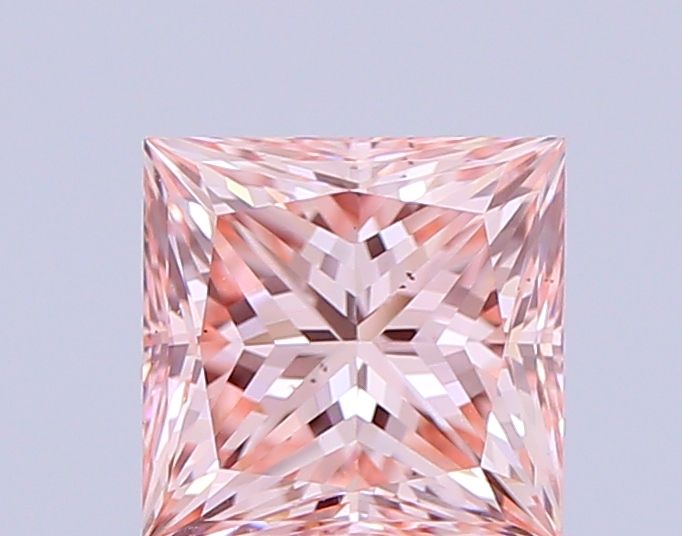 Lab-Grown Princess Diamond - 1.57 Carats, Fancy Vivid Pink Color, VS2 Clarity - Certified by IGI - Report Number: LG640427782