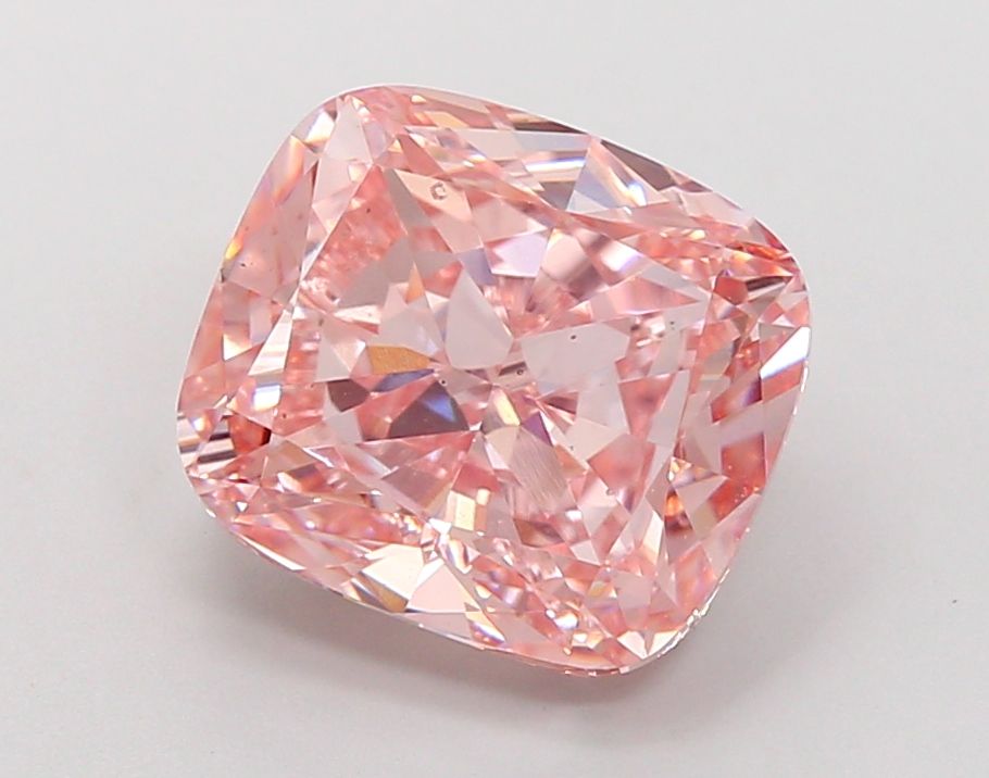 Lab-Grown Cushion Diamond - 5.02 Carats, Fancy Intense Pink Color, VS1 Clarity - Certified by IGI - Report Number: LG662425379