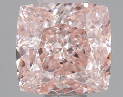 Lab-Grown Cushion Diamond - 0.6 Carats, Fancy Pink Color, VS2 Clarity - Certified by IGI - Report Number: LG635476883