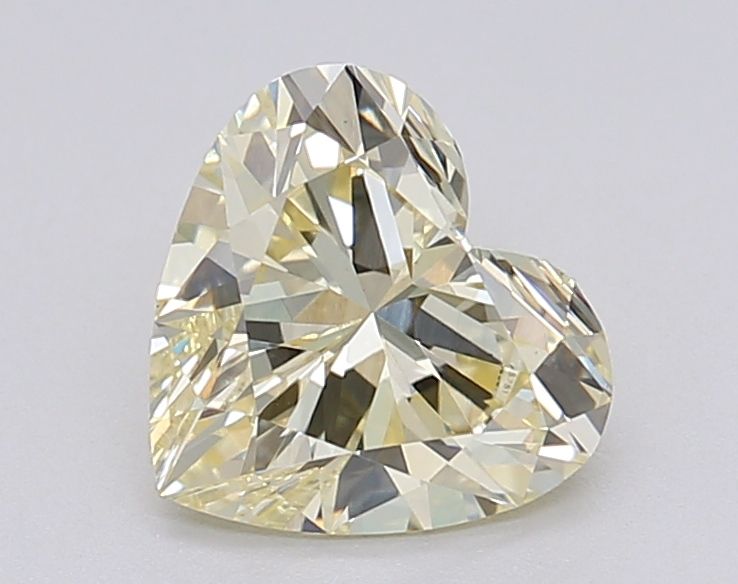 Lab-Grown Heart Diamond - 1.02 Carats, Light Yellow Color, VS2 Clarity - Certified by IGI - Report Number: LG618485751