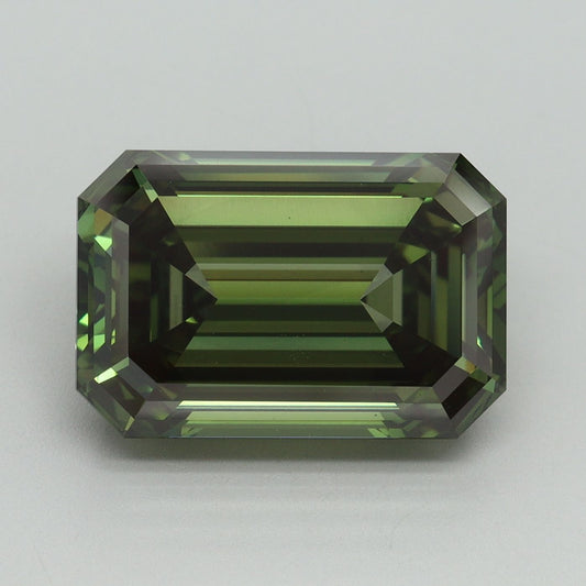 Lab-Grown Emerald Diamond - 7.57 Carats, Fancy Vivid Green Color, VS1 Clarity - Certified by IGI - Report Number: LG640405014