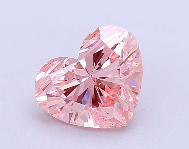 Lab-Grown Heart Diamond - 2.01 Carats, Fancy Intense Pink Color, SI1 Clarity - Certified by IGI - Report Number: LG686507677