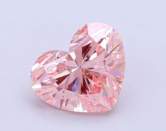 Lab-Grown Heart Diamond - 2.01 Carats, Fancy Intense Pink Color, SI1 Clarity - Certified by IGI - Report Number: LG686507677