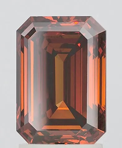 3.00ct Emerald Lab Grown Diamond (Colour Fancy Deep Orange, Clarity VVS2, IGI Certified)