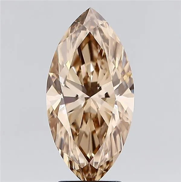 3.00ct Marquise Lab Grown Diamond (Colour Fancy Light Brown, Clarity VVS2, IGI Certified)