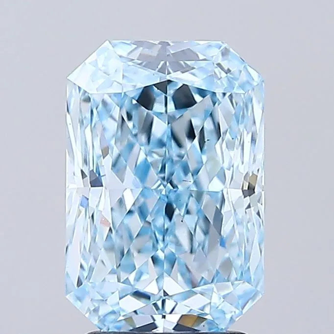 3.03ct Radiant Lab Grown Diamond (Colour Fancy Vivid Blue, Clarity VS1, IGI Certified)
