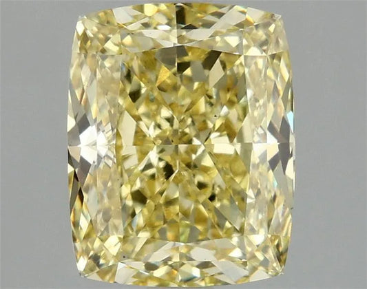 3.05ct Cushion modified Lab Grown Diamond (Colour Fancy Vivid Yellow, Clarity VS1, IGI Certified)