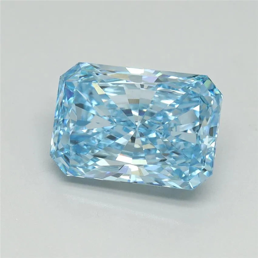 3.05ct Radiant Lab Grown Diamond (Colour Fancy Vivid Blue, Clarity VS1, IGI Certified)