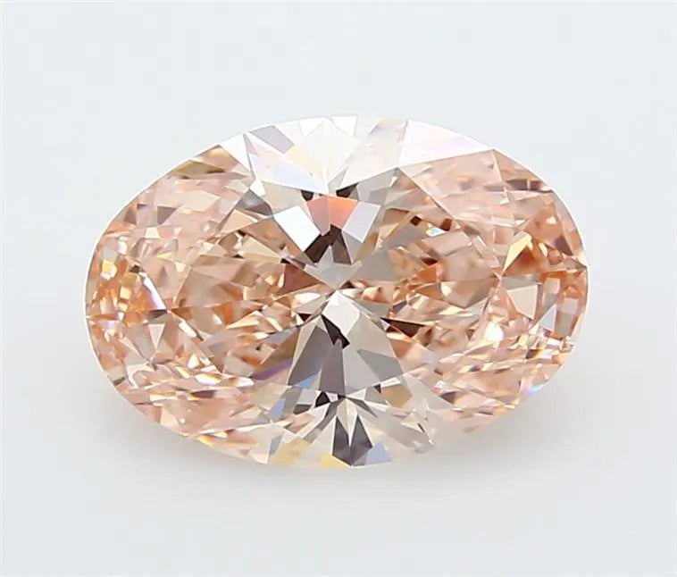 3.06ct Oval Lab Grown Diamond (Colour Fancy Vivid Pink, Clarity VVS2, IGI Certified)