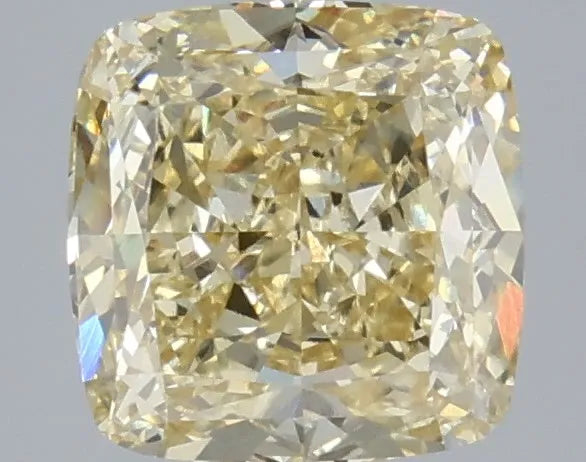 3.09ct Cushion modified Lab Grown Diamond (Colour Fancy Light Yellow, Clarity VVS2, IGI Certified)