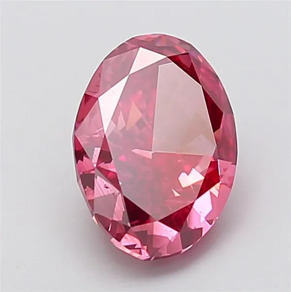 3.09ct Oval Lab Grown Diamond (Colour Fancy Vivid Pink, Clarity VS2, IGI Certified)