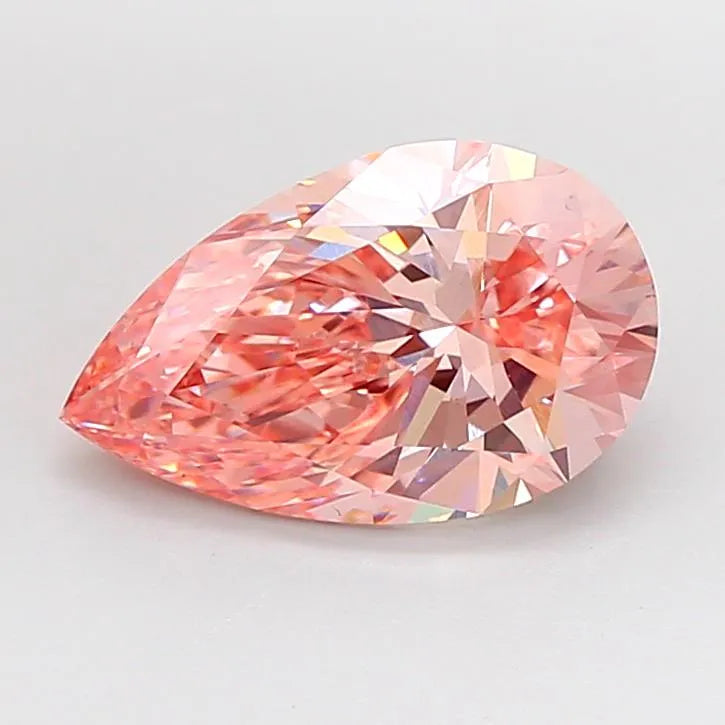 3.09ct Pear Lab Grown Diamond (Colour Fancy Vivid Pink, Clarity VS1, IGI Certified)