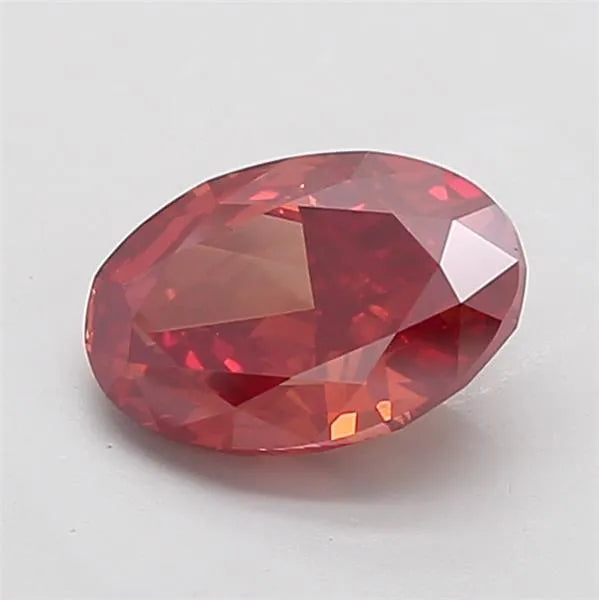 3.11ct Oval Lab Grown Diamond (Colour Fancy Vivid Red, Clarity VS1, IGI Certified)