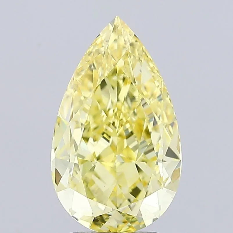 3.32ct Pear Lab Grown Diamond (Colour Fancy Intense Yellow, Clarity VS1, IGI Certified)