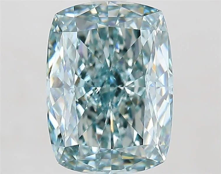 3.52ct Cushion modified Lab Grown Diamond (Colour Fancy Intense Green Blue, Clarity VVS2, IGI Certified)