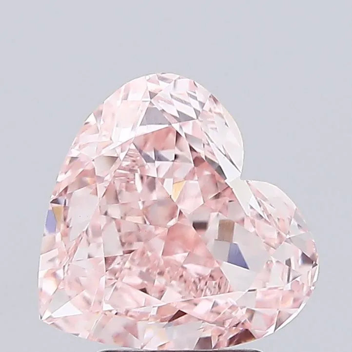 3.52ct Heart Lab Grown Diamond (Colour Fancy Vivid Pink, Clarity VVS2, IGI Certified)