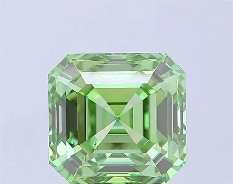 3.53ct Asscher Lab Grown Diamond (Colour Fancy Vivid Green, Clarity VS2, IGI Certified)