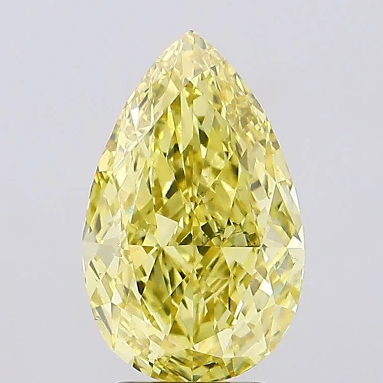 3.55ct Pear Lab Grown Diamond (Colour Fancy Intense Yellow, Clarity VS1, IGI Certified)