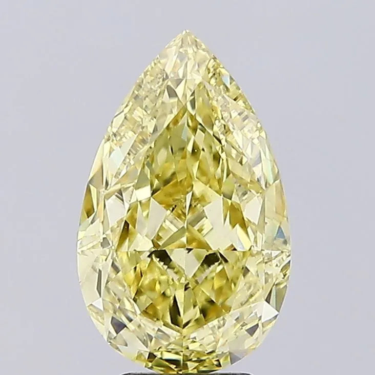 3.56ct Pear Lab Grown Diamond (Colour Fancy Intense Yellow, Clarity VVS2, IGI Certified)