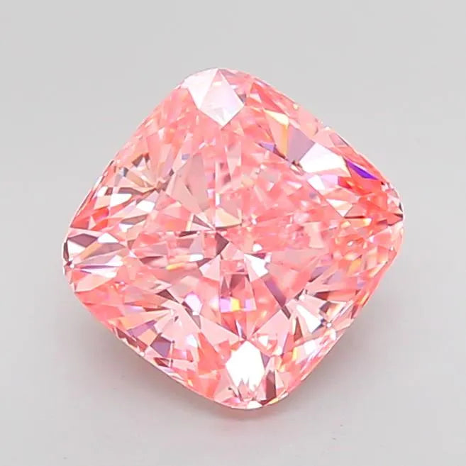 3.58ct Cushion brilliant Lab Grown Diamond (Colour Fancy Vivid Pink, Clarity VS1, IGI Certified)