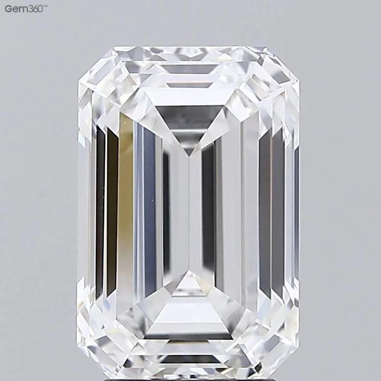 3.70ct Emerald Lab Grown Diamond (Colour F, Clarity VVS2, GIA Certified)
