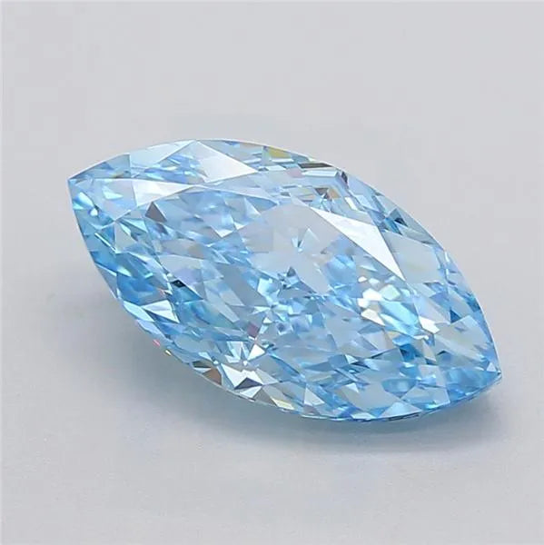3.75ct Marquise Lab Grown Diamond (Colour Fancy Vivid Blue, Clarity VVS2, IGI Certified)
