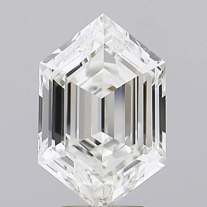 3.77ct Hexagonal Lab Grown Diamond (Colour G, Clarity VVS2, IGI Certified)