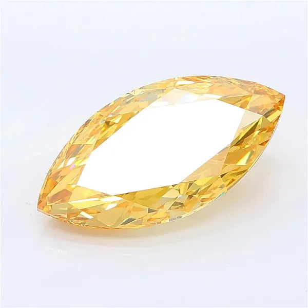 3.81ct Marquise Lab Grown Diamond (Colour Fancy Vivid Yellow, Clarity VS1, IGI Certified)