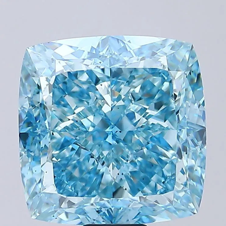 30.40ct Cushion modified Lab Grown Diamond (Colour Fancy Vivid Blue, Clarity VS2, IGI Certified)