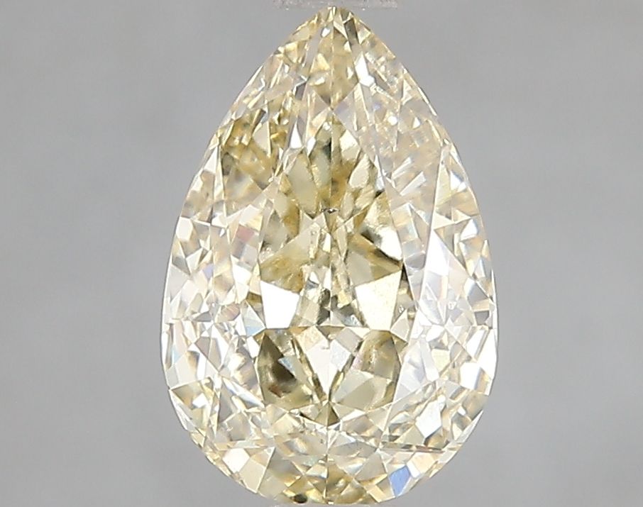 Lab-Grown Pear Diamond - 2.01 Carats, Fancy Yellow Color, VS2 Clarity - Certified by IGI - Report Number: LG660453412