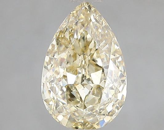 Lab-Grown Pear Diamond - 2.01 Carats, Fancy Yellow Color, VS2 Clarity - Certified by IGI - Report Number: LG660453412