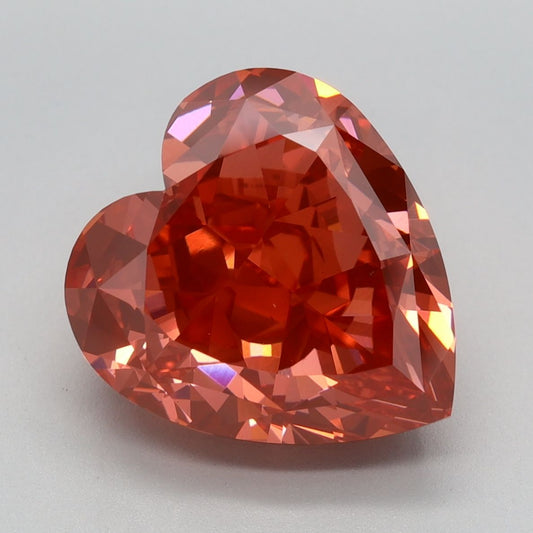 Lab-Grown Heart Diamond - 6.22 Carats, Fancy Vivid Pink Color, VVS2 Clarity - Certified by IGI - Report Number: LG638492257